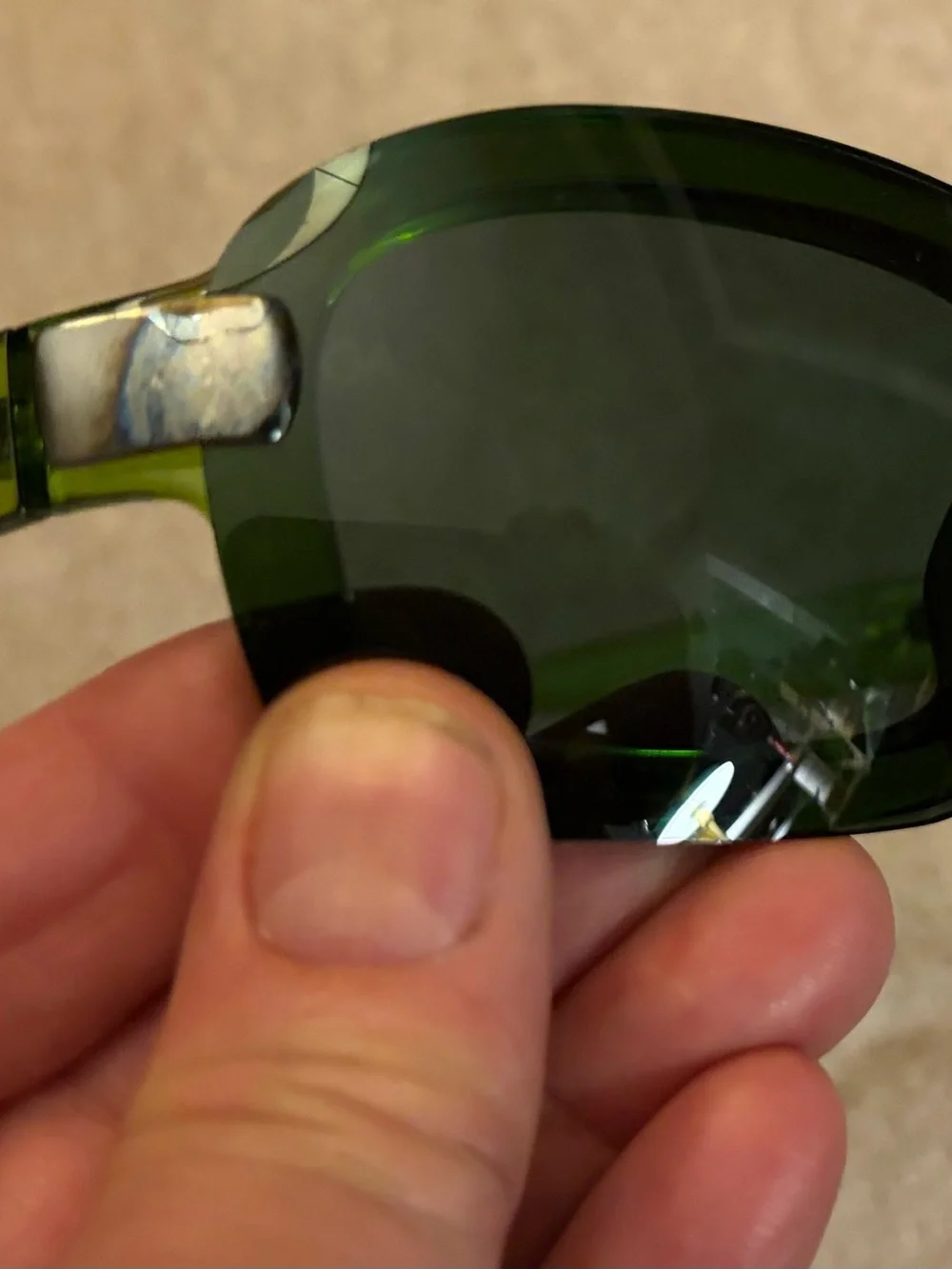 Giorgio Armani Olive Green Visor Sunglasses